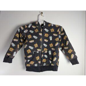 In and Out‎ Burger Fleece Lined Hoodie Jacket Youth Size Medium Anthropomorphic